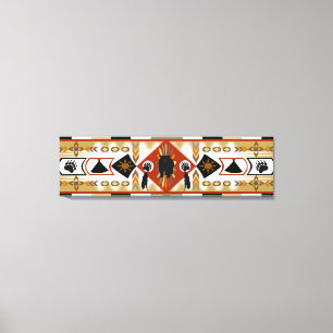 Clan d'ours amérindien en toile étirée