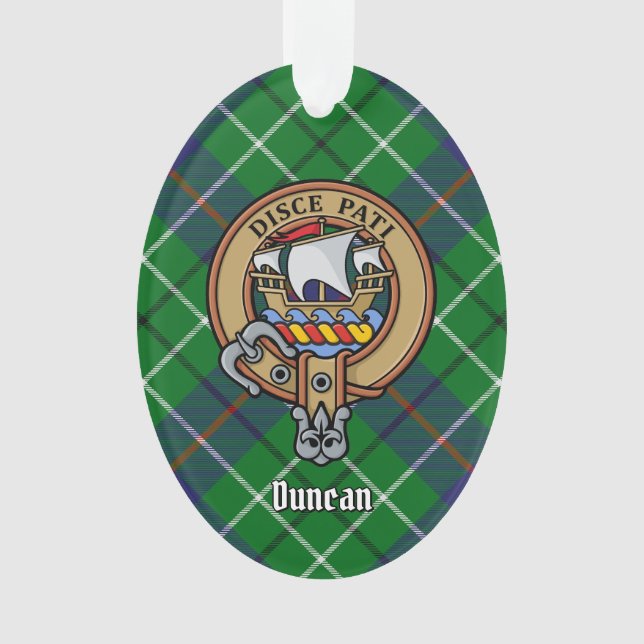 Clan Duncan Crest over Tartan (devant)