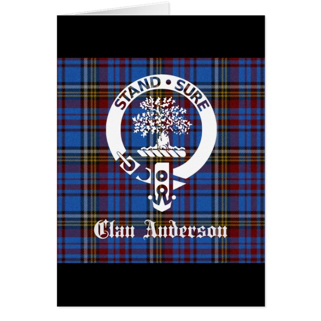 Clan écossais Anderson Crest & Tartan (Devant)