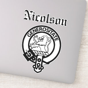 Clan écossais Nicolson Crest Badge Grand Sticker