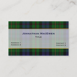 Clan élégant MacEwen Plaid Carte de visite personn