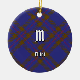 Clan Elliot Moderne Tartan Ornement en céramique