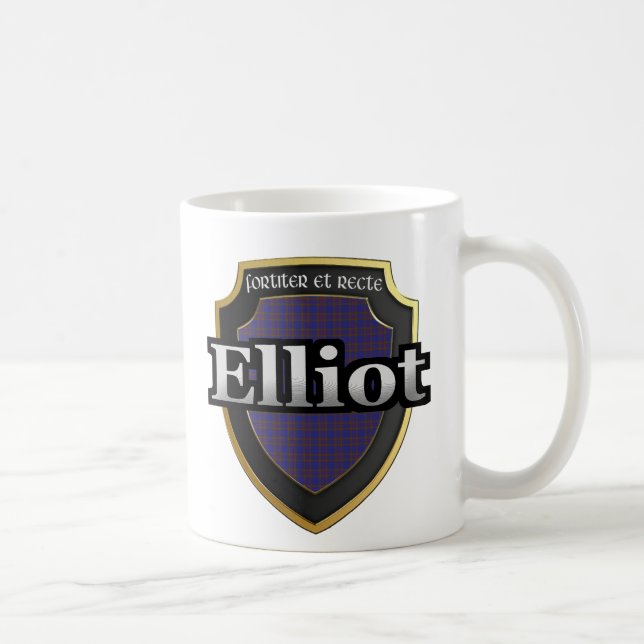 Clan Elliot Scottish Dynasty Tartan Mugs Cups (Droite)