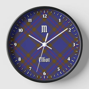 Clan Elliot Tartan moderne Grande horloge