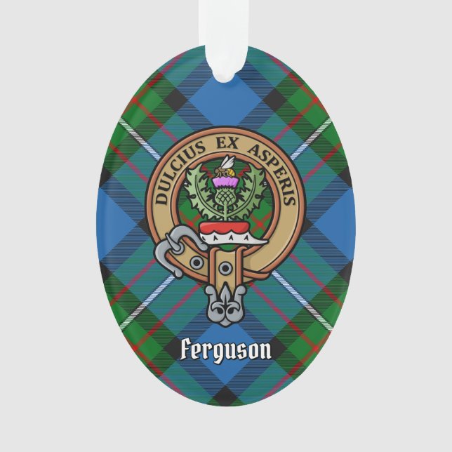Clan Ferguson Crest sur l'ornement du Tartan (devant)