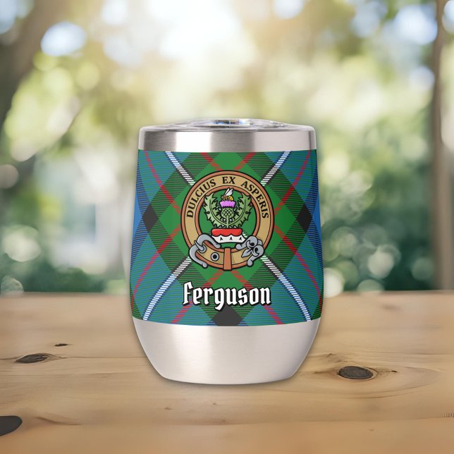 Clan Ferguson Crest sur Tartan (Créateur téléchargé)