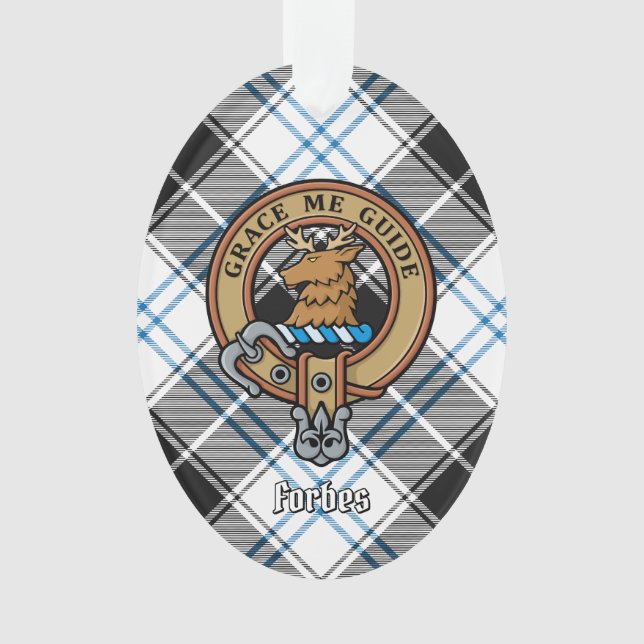 Clan Forbes Crest sur la robe Tartan (devant)
