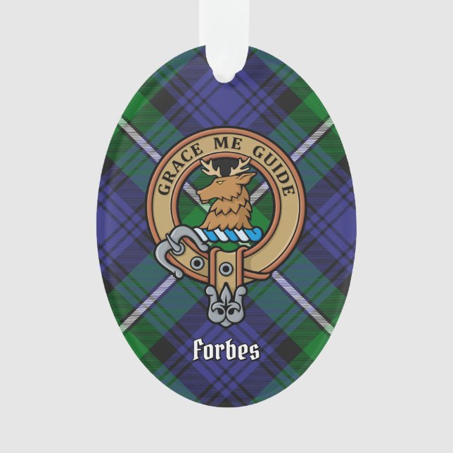 Clan Forbes Crest sur Tartan (devant)