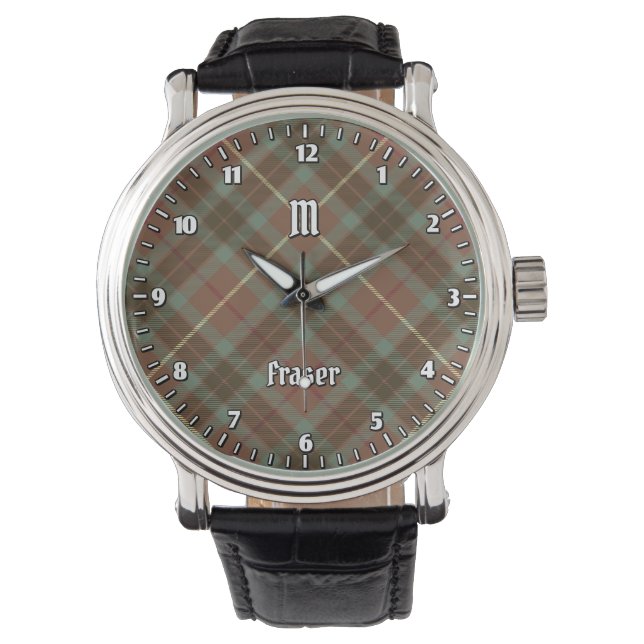 Clan Fraser Chasse Montre Patinée Tartan (devant)