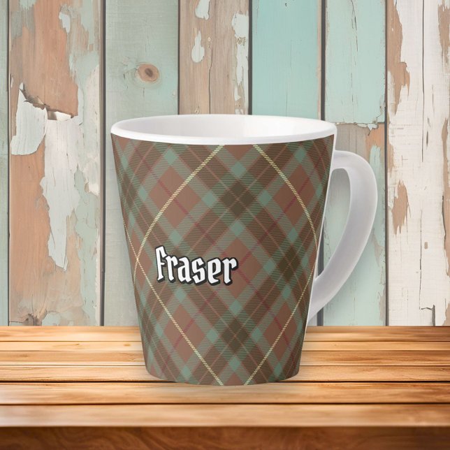 Clan Fraser Chasse Patinée Tartan Latte Mug (Créateur téléchargé)