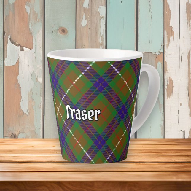 Clan Fraser Chasse Tartan Latte Mug (Créateur téléchargé)