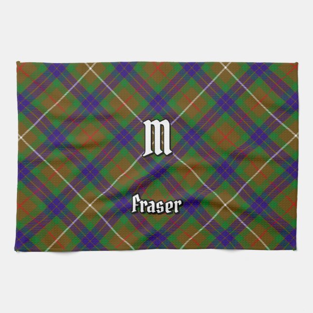 Clan Fraser Chasse Tartan Serviette de cuisine (Horizontal)