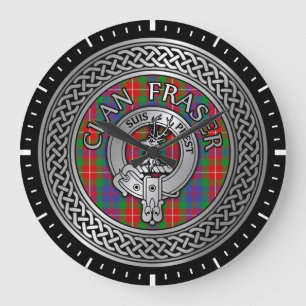 Clan Fraser Crest & Tartan Knot Grande horloge