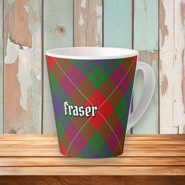 Clan Fraser Tartan Latte Mug (Créateur téléchargé)