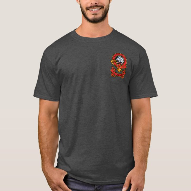 Clan Galbraith Mens T-shirts avec Crest (Devant)