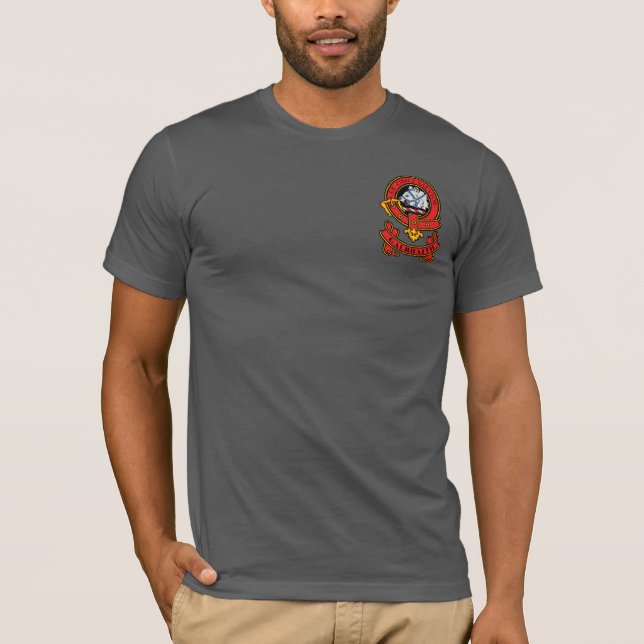 Clan Galbraith Mens T-shirts avec Crest (Devant)