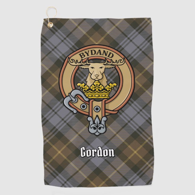 Clan Gordon Crest sur la serviette de golf Tartan  (Devant)