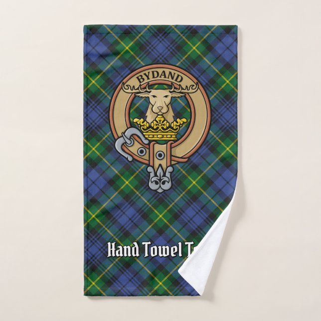 Clan Gordon Crest sur Tartan (Serviette à main)