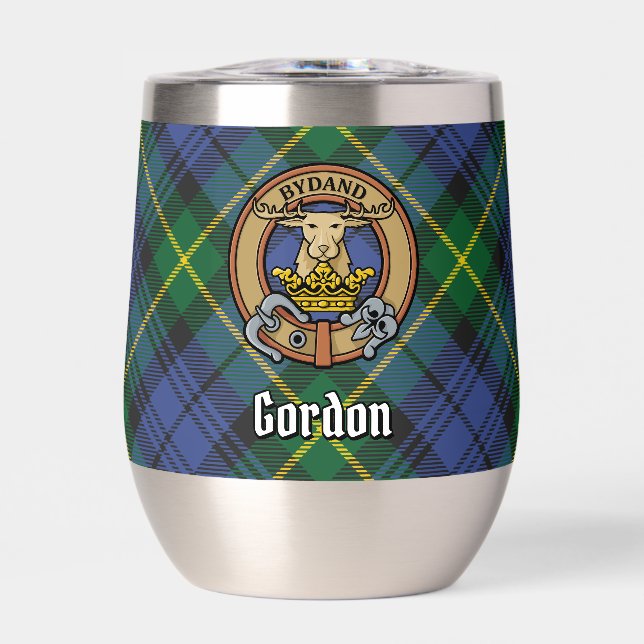 Clan Gordon Crest sur Tartan (Avant)