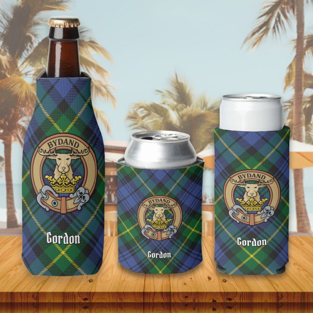 Clan Gordon Crest sur Tartan Bottle Glacière (Créateur téléchargé)