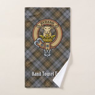 Clan Gordon Crest sur Tartan Patiné