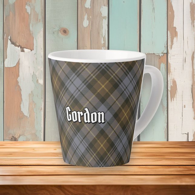 Clan Gordon Patiné Tartan Latte Mug (Créateur téléchargé)