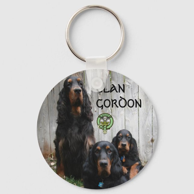 CLAN GORDON, Porte-clés Setter Gordon (Recto)