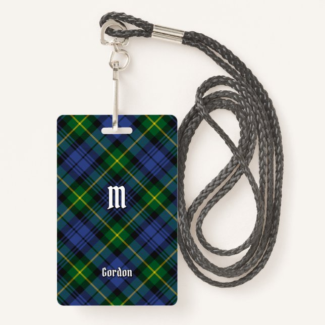 Clan Gordon Tartan Badge (Devant avec lanière)