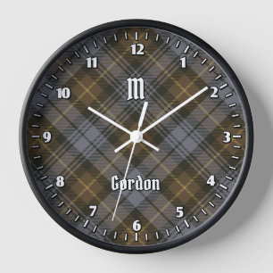 Clan Gordon Tartan Patiné Grande horloge