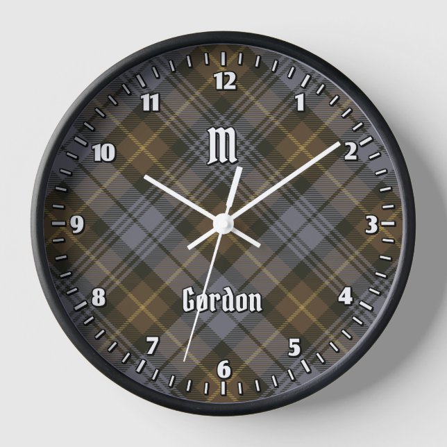 Clan Gordon Tartan Patiné Grande horloge (Recto)