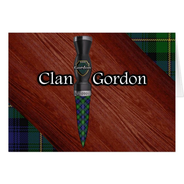 Clan Gordon Tartan Sgian Dubh Blade (Devant horizontal)