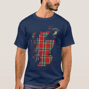 Clan Graham Red Tartan Carte et T-shirt Crest