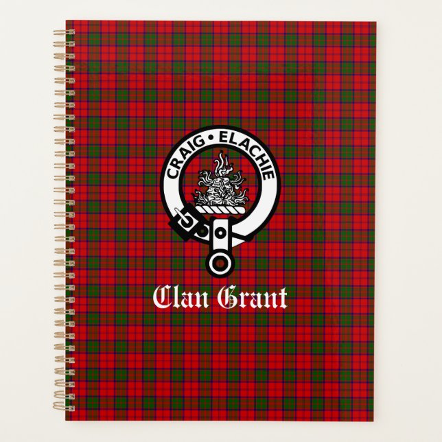 Clan Grant Crest Badge et Tartan (Devant)