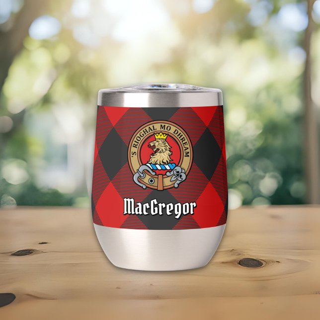 Clan Gregor Crest sur Rob Roy Tartan (Créateur téléchargé)