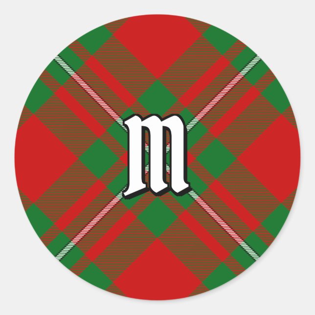 Clan Gregor Tartan Classic Round Sticker (Devant)