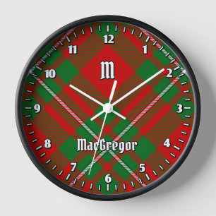 Clan Gregor Tartan Grande Horloge