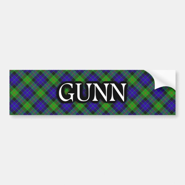 Clan Gunn Tartan Bumper Sticker (Devant)