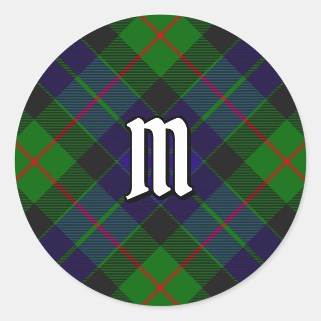 Clan Gunn Tartan Classic Round Sticker (Devant)