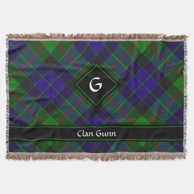 Clan Gunn Tartan Lance La Couverture (Devant)