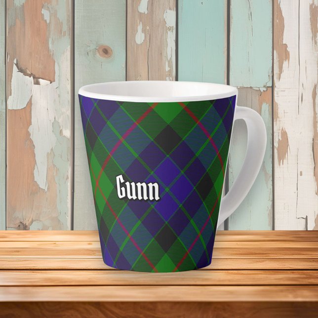 Clan Gunn Tartan Latte Mug (Créateur téléchargé)
