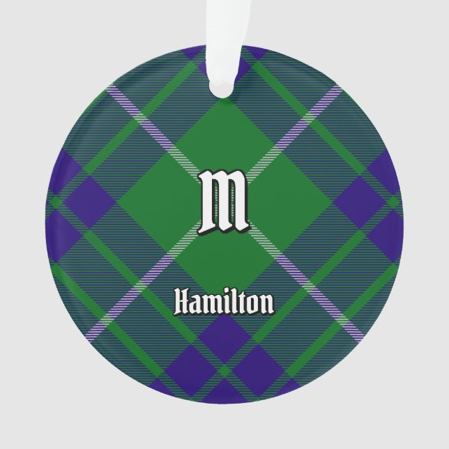 Clan Hamilton Chasse Tartan Ornament (devant)