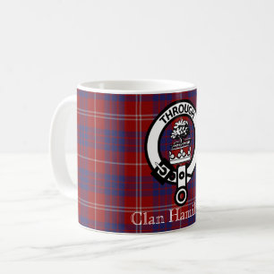 Clan Hamilton Crest et Tartan Coffee Mug