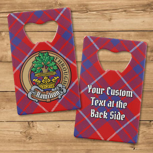 Clan Hamilton Crest sur Red Tartan