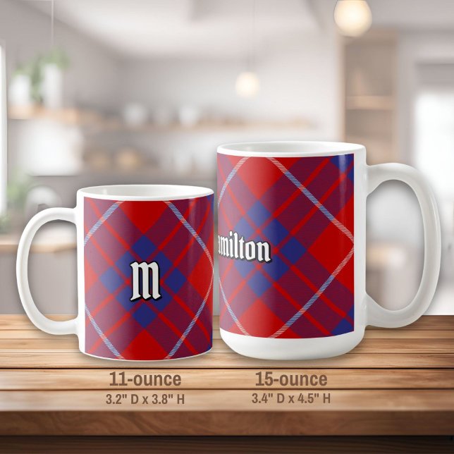 Clan Hamilton Red Tartan Coffee Mug (Créateur téléchargé)