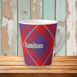 Clan Hamilton Red Tartan Latte Mug