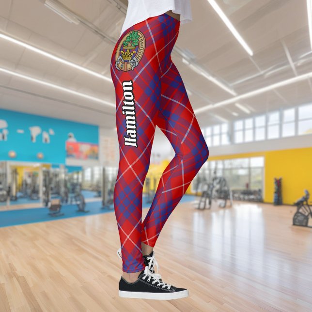 Clan Hamilton Red Tartan Leggings (Créateur téléchargé)