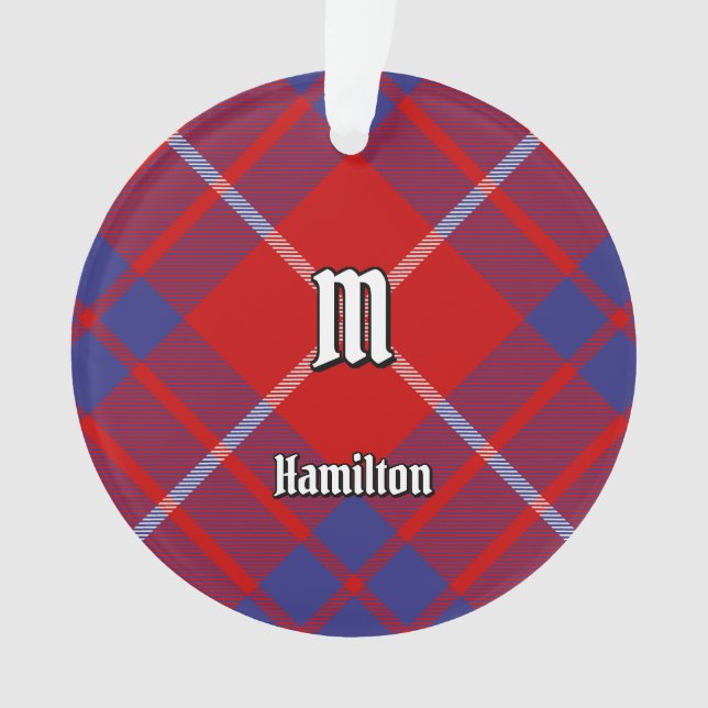 Clan Hamilton Red Tartan Orament (devant)