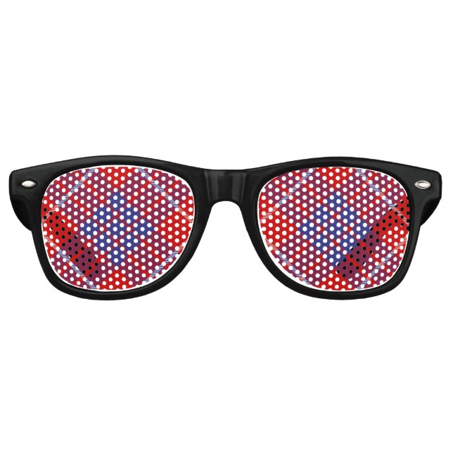 Clan Hamilton Red Tartan Retro Lunettes de soleil