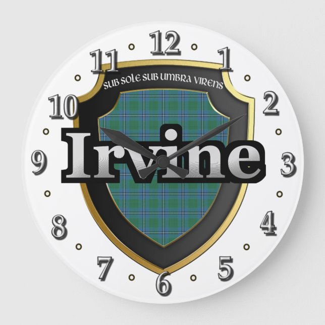 Clan Irvine Tartan Ecosse Dream Horloge (Recto)