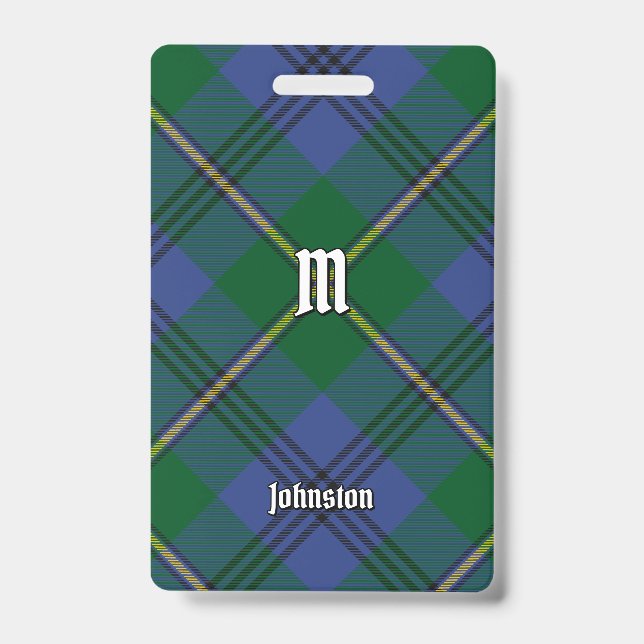 Clan Johnston Tartan Badge (Avant)